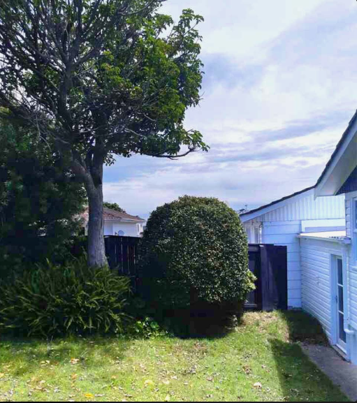 After: Interactive before and after of a shrub being trimmed.